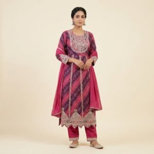 Jaipuri Print 3-Piece Suit Set – Size XL